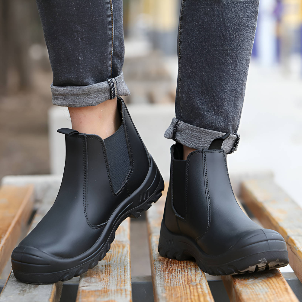 OrtoKal Leather Protection - Genuine Leather Orthopedic Work & Walking Shoes