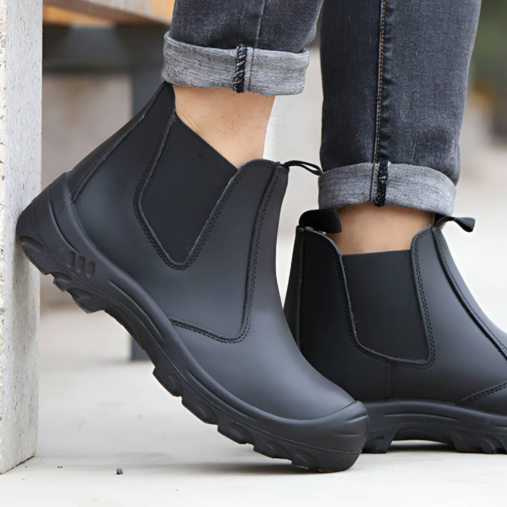 OrtoKal Leather Protection - Genuine Leather Orthopedic Work & Walking Shoes