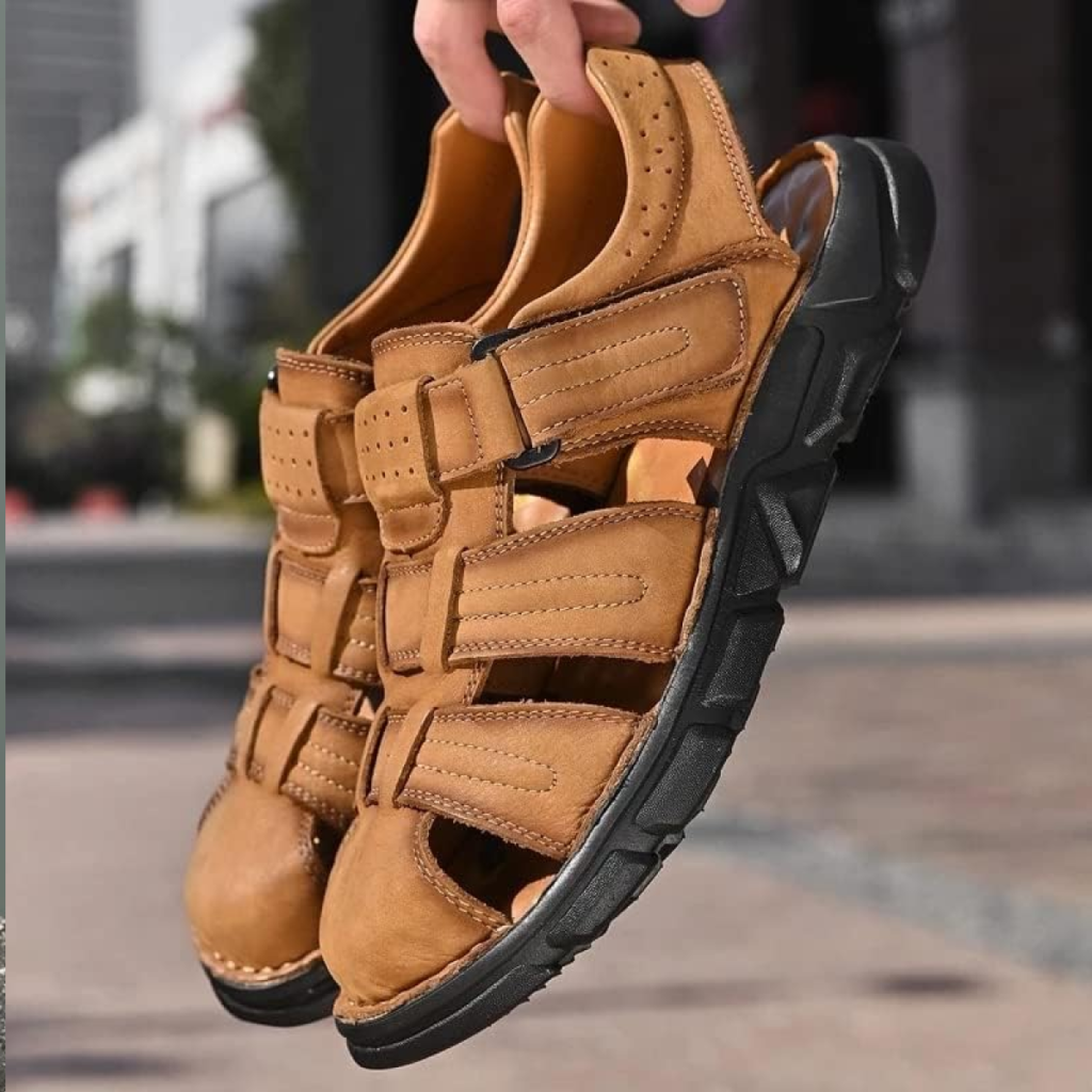 OrtoKal Open Air Pro Sandals - Orthopedic Leather Sandals for Foot Pain Relief & Travel