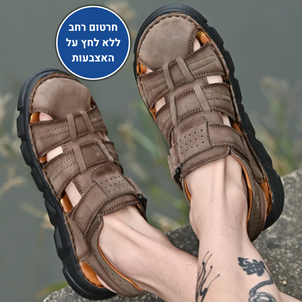OrtoKal Open Air Pro Sandals - Orthopedic Leather Sandals for Foot Pain Relief & Travel