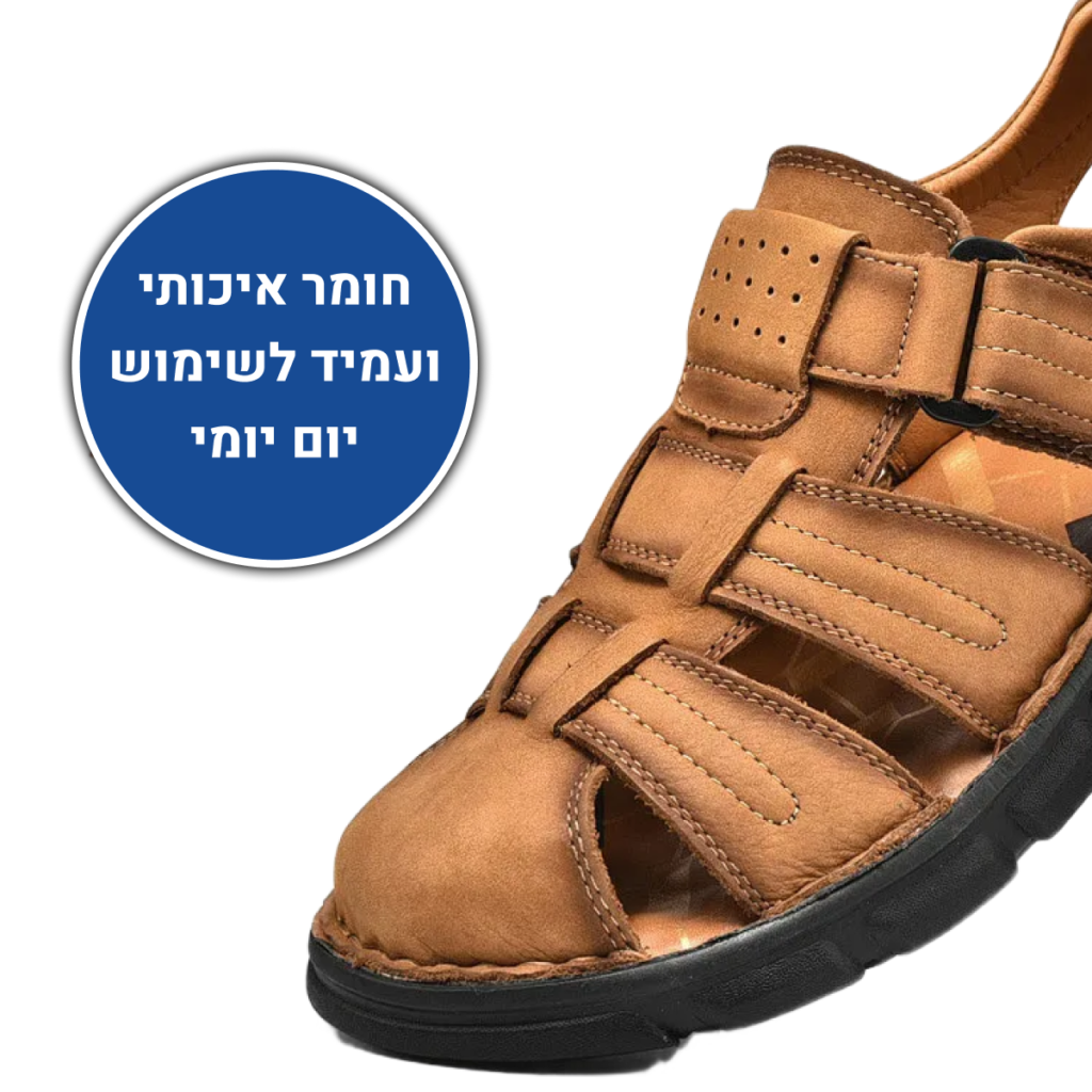 OrtoKal Open Air Pro Sandals - Orthopedic Leather Sandals for Foot Pain Relief & Travel