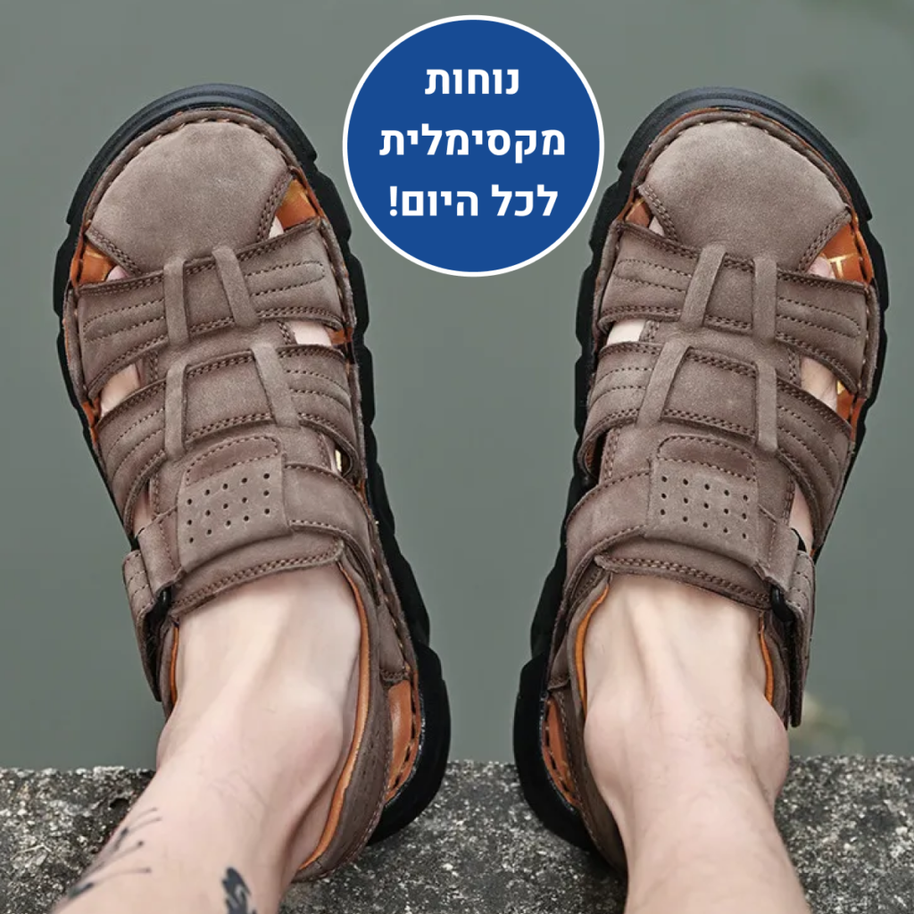 OrtoKal Open Air Pro Sandals - Orthopedic Leather Sandals for Foot Pain Relief & Travel