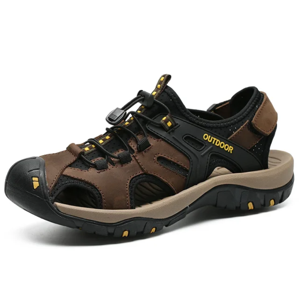 OrtoKal Pro Traveler Sandals - Orthopedic Leather Sandals for Foot Pain Relief & Travel