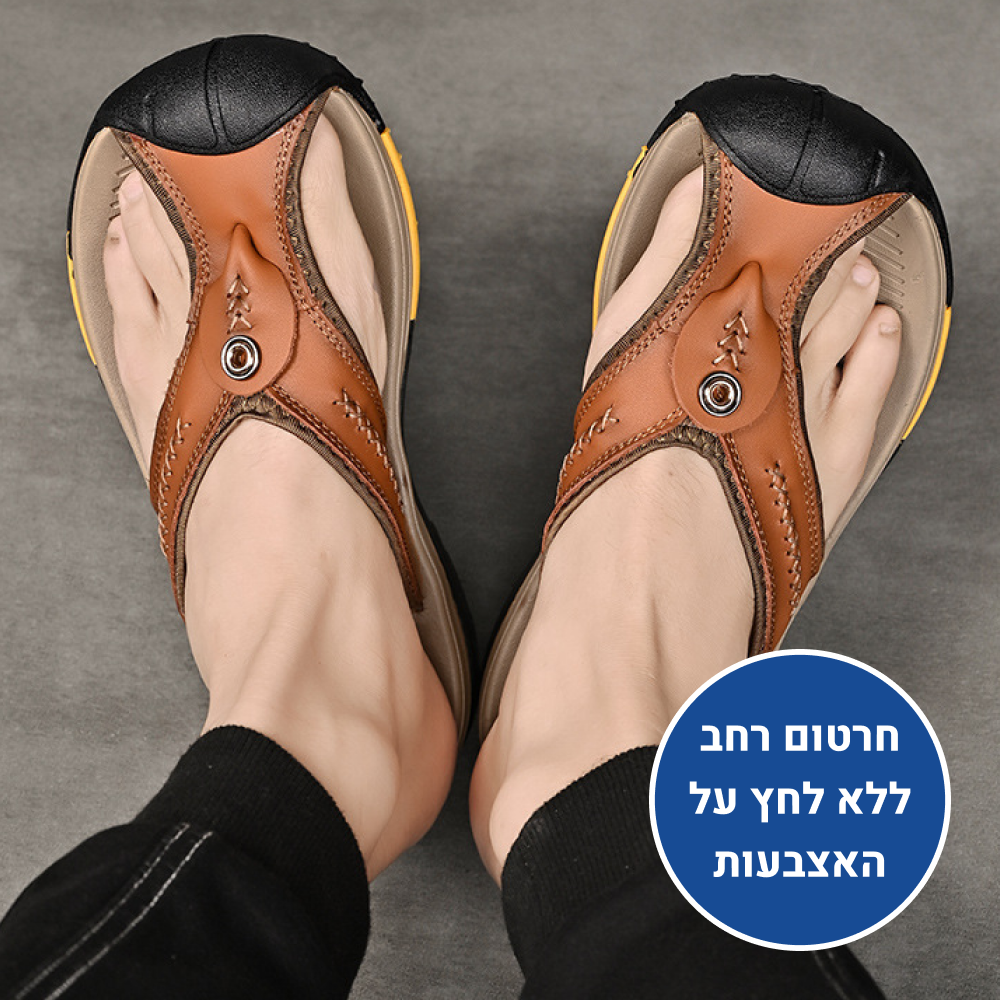 OrtoKal Pro Flippers - Men's Fashion Orthopedic Slides for Foot Pain Relief