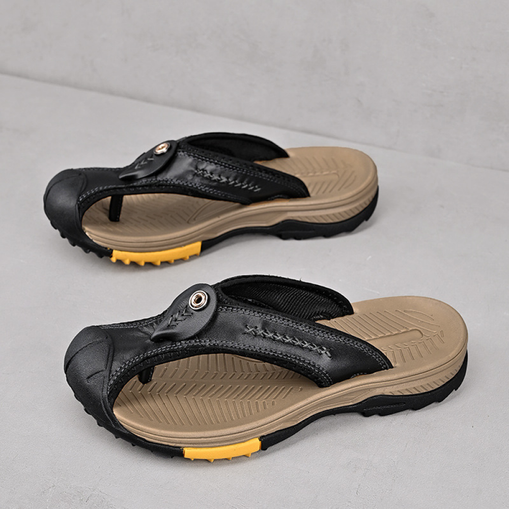 OrtoKal Pro Flippers - Men's Fashion Orthopedic Slides for Foot Pain Relief