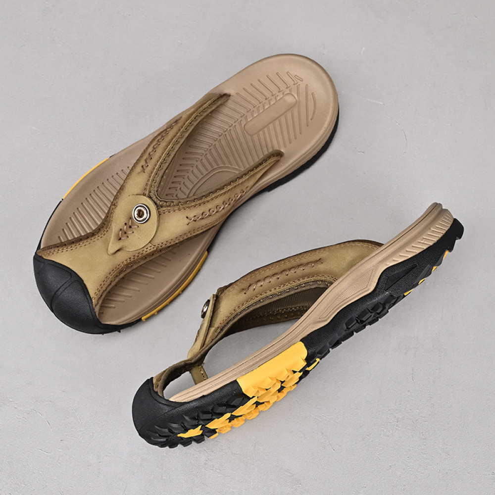OrtoKal Pro Flippers - Men's Fashion Orthopedic Slides for Foot Pain Relief