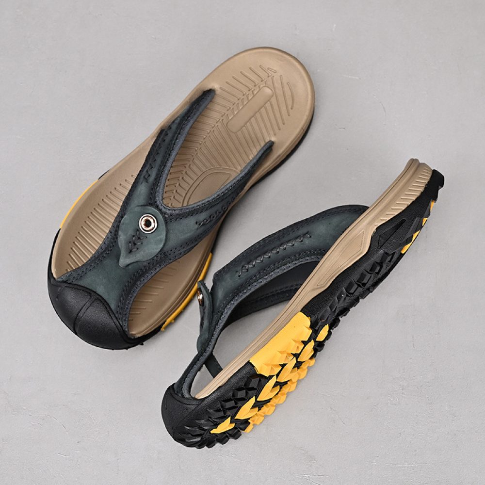 OrtoKal Pro Flippers - Men's Fashion Orthopedic Slides for Foot Pain Relief