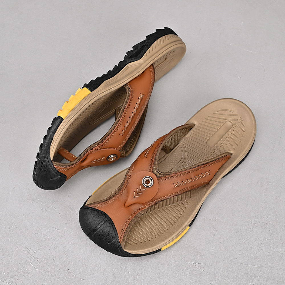 OrtoKal Pro Flippers - Men's Fashion Orthopedic Slides for Foot Pain Relief