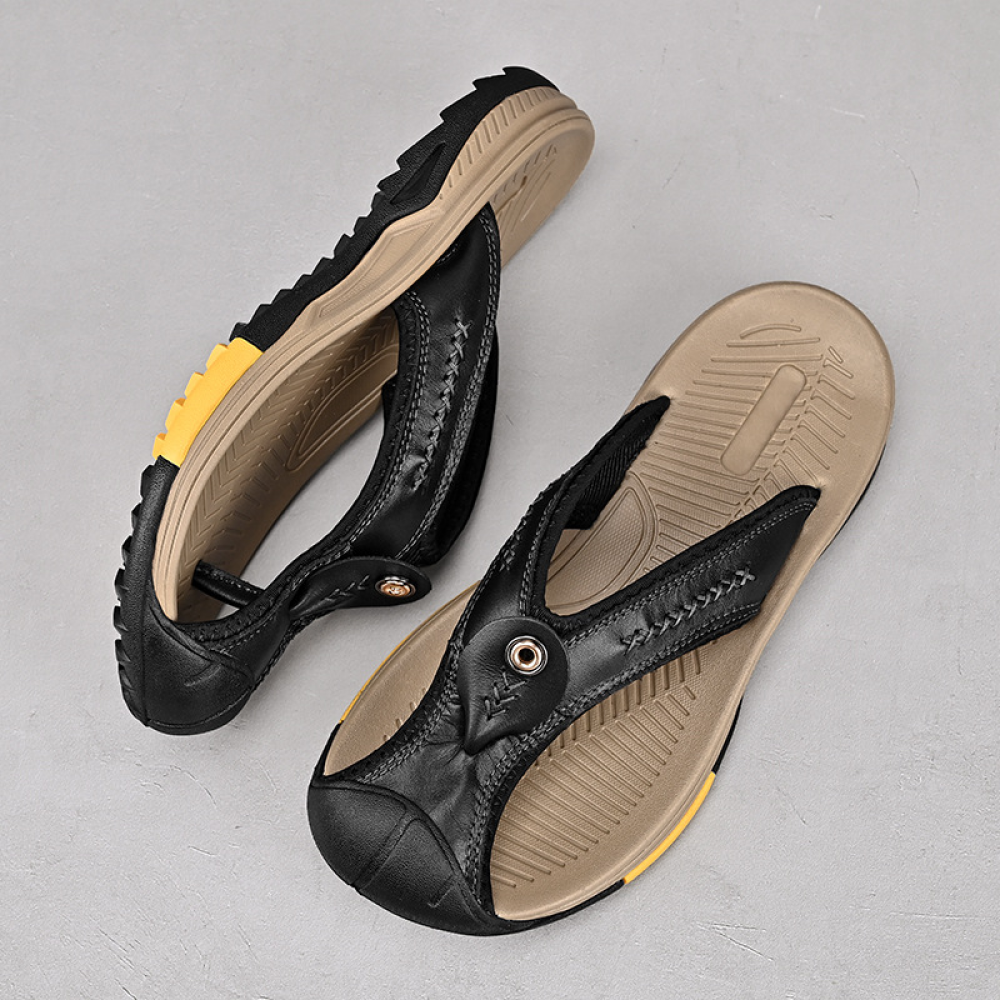 OrtoKal Pro Flippers - Men's Fashion Orthopedic Slides for Foot Pain Relief