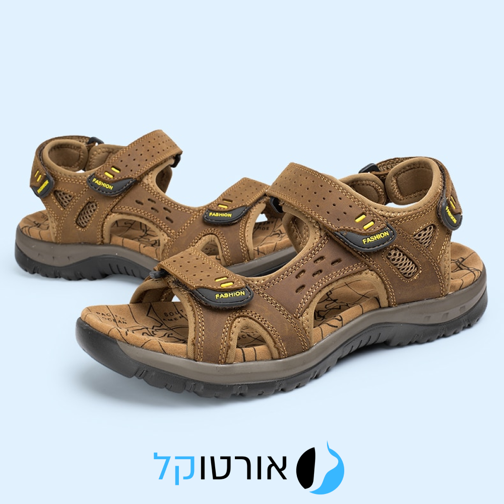 OrtoKal Adventure Sandals - Orthopedic Leather Sandals for Foot Pain Relief & Travel