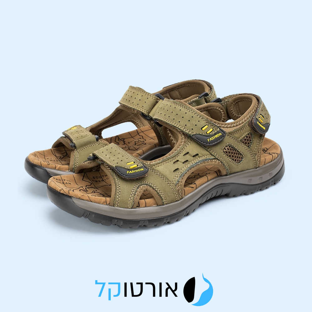 OrtoKal Adventure Sandals - Orthopedic Leather Sandals for Foot Pain Relief & Travel