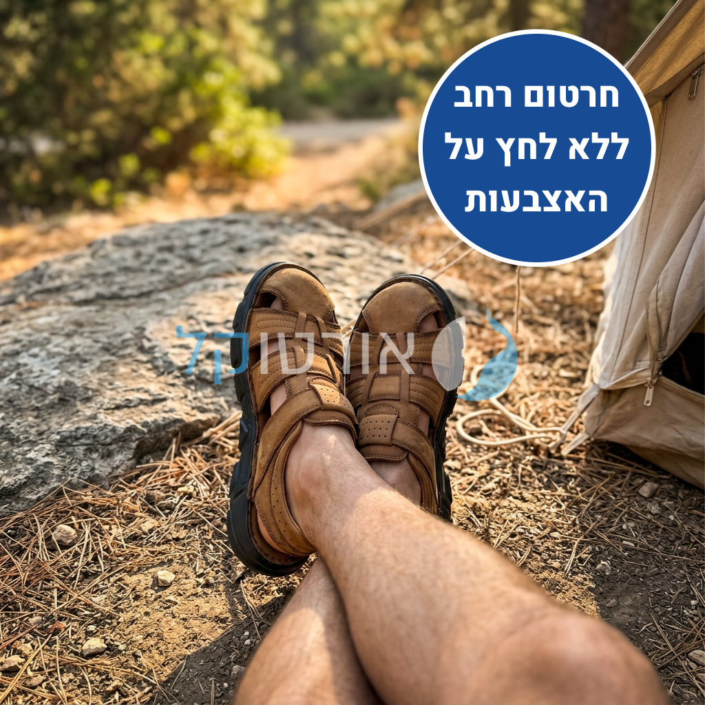 OrtoKal Open Air Pro Sandals - Orthopedic Leather Sandals for Foot Pain Relief & Travel