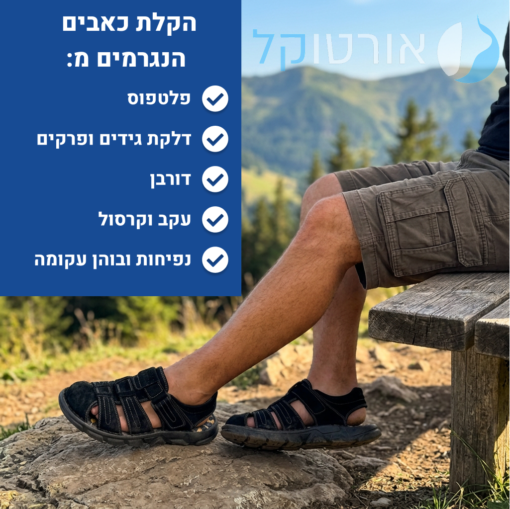 OrtoKal Open Air Pro Sandals - Orthopedic Leather Sandals for Foot Pain Relief & Travel