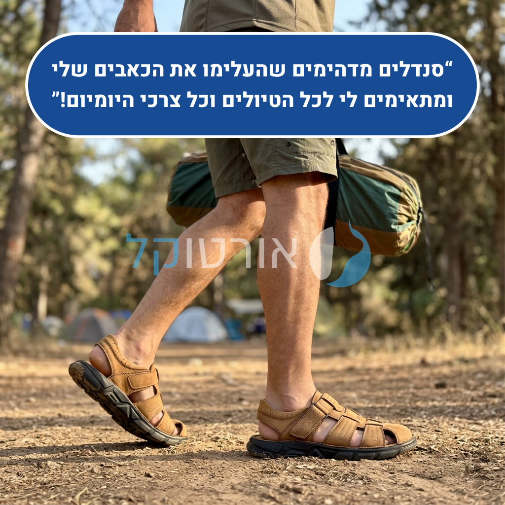 OrtoKal Open Air Pro Sandals - Orthopedic Leather Sandals for Foot Pain Relief & Travel
