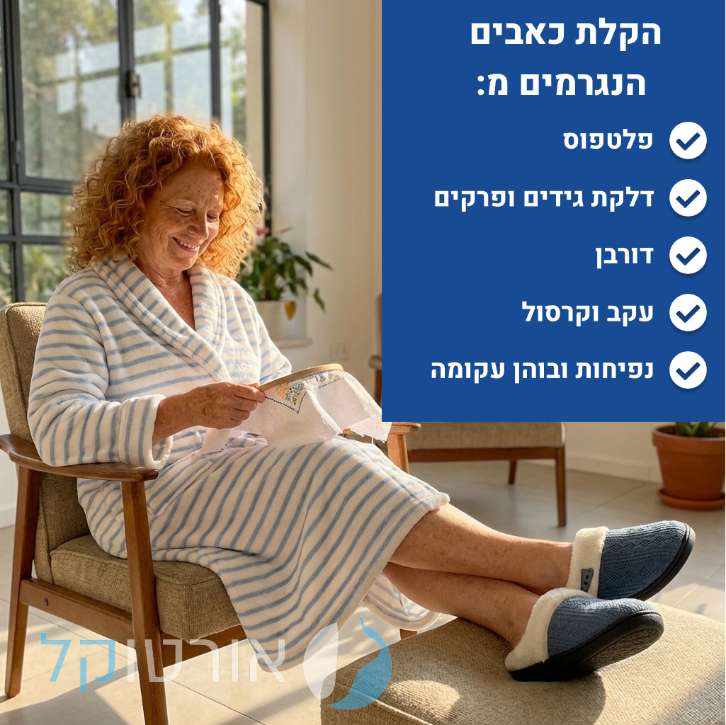 OrtoKal Cushion Hug - Orthopedic Winter House Shoes for Pain Relief & Warmth
