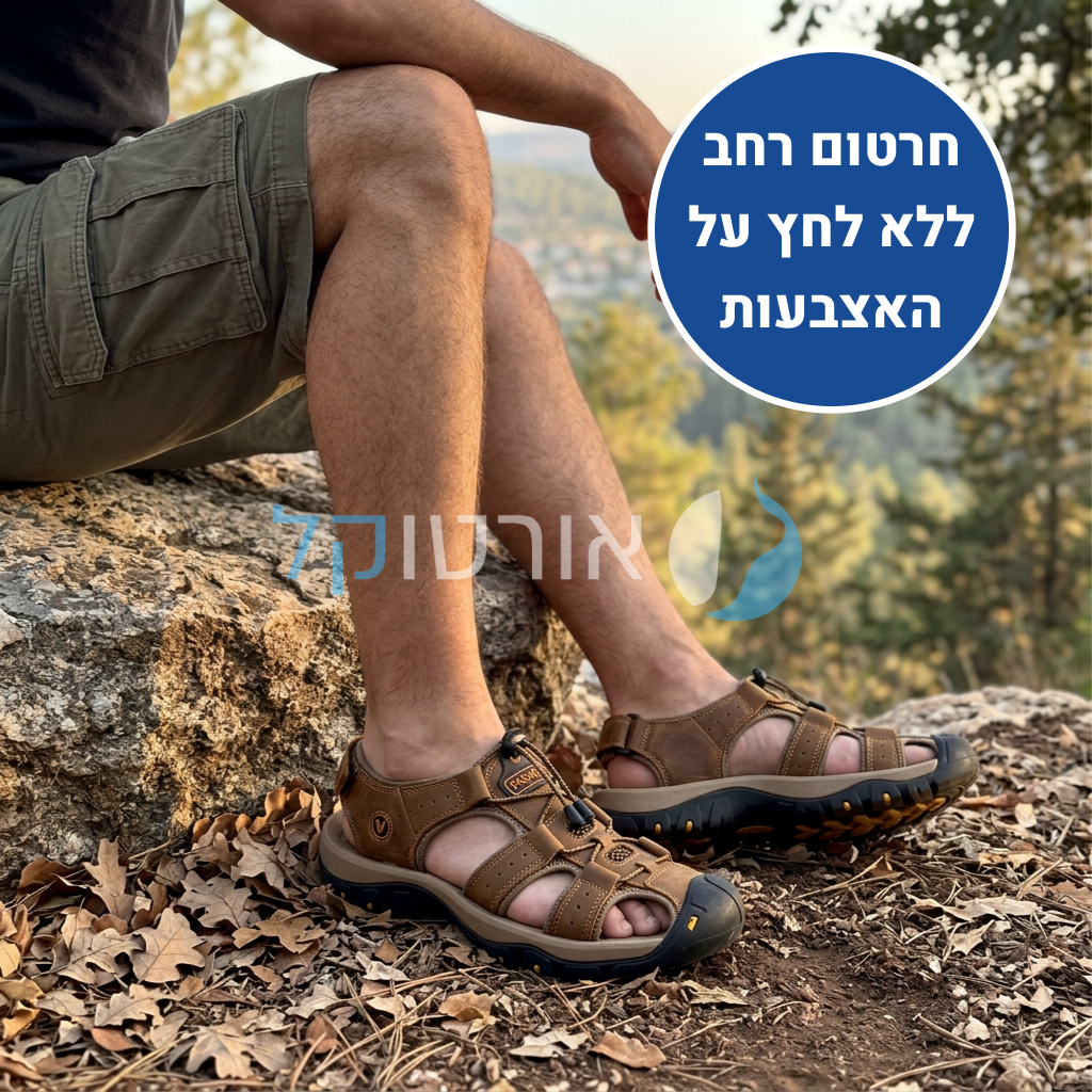 OrtoKal Pro Max Sandals - Orthopedic Leather Sandals for Foot Pain Relief & Travel