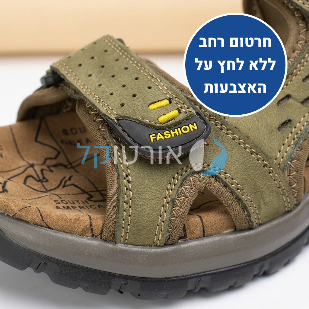 OrtoKal Adventure Sandals - Orthopedic Leather Sandals for Foot Pain Relief & Travel