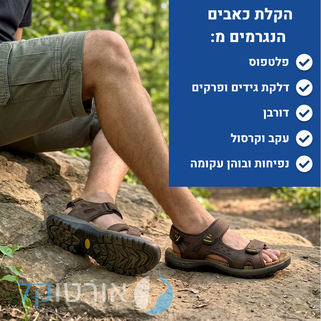 OrtoKal Adventure Sandals - Orthopedic Leather Sandals for Foot Pain Relief & Travel