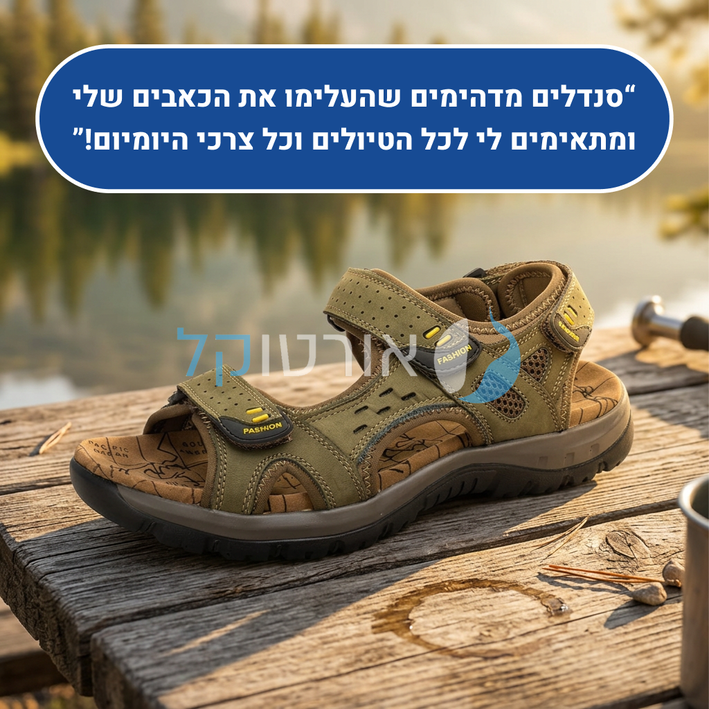 OrtoKal Adventure Sandals - Orthopedic Leather Sandals for Foot Pain Relief & Travel