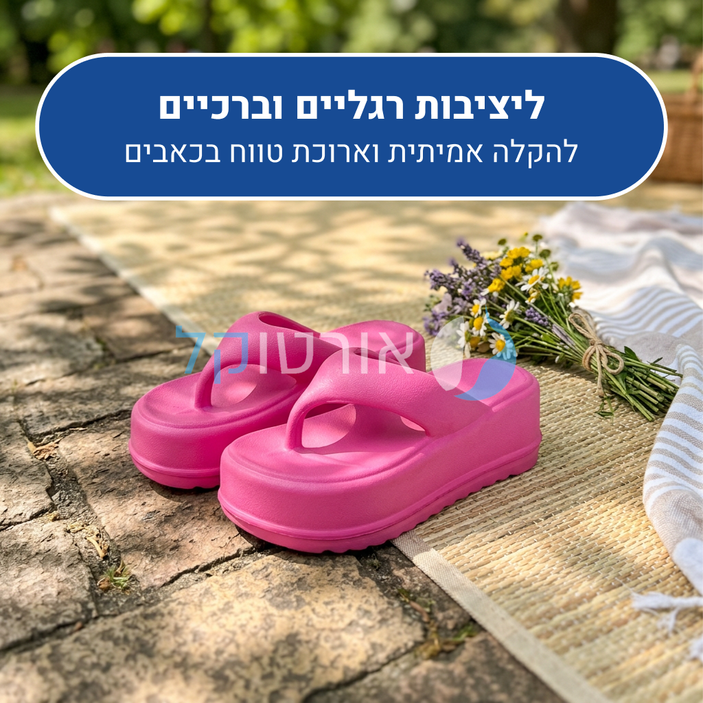OrtoKal Classic Heels - Orthopedic Platform Slides for Foot Pain Relief