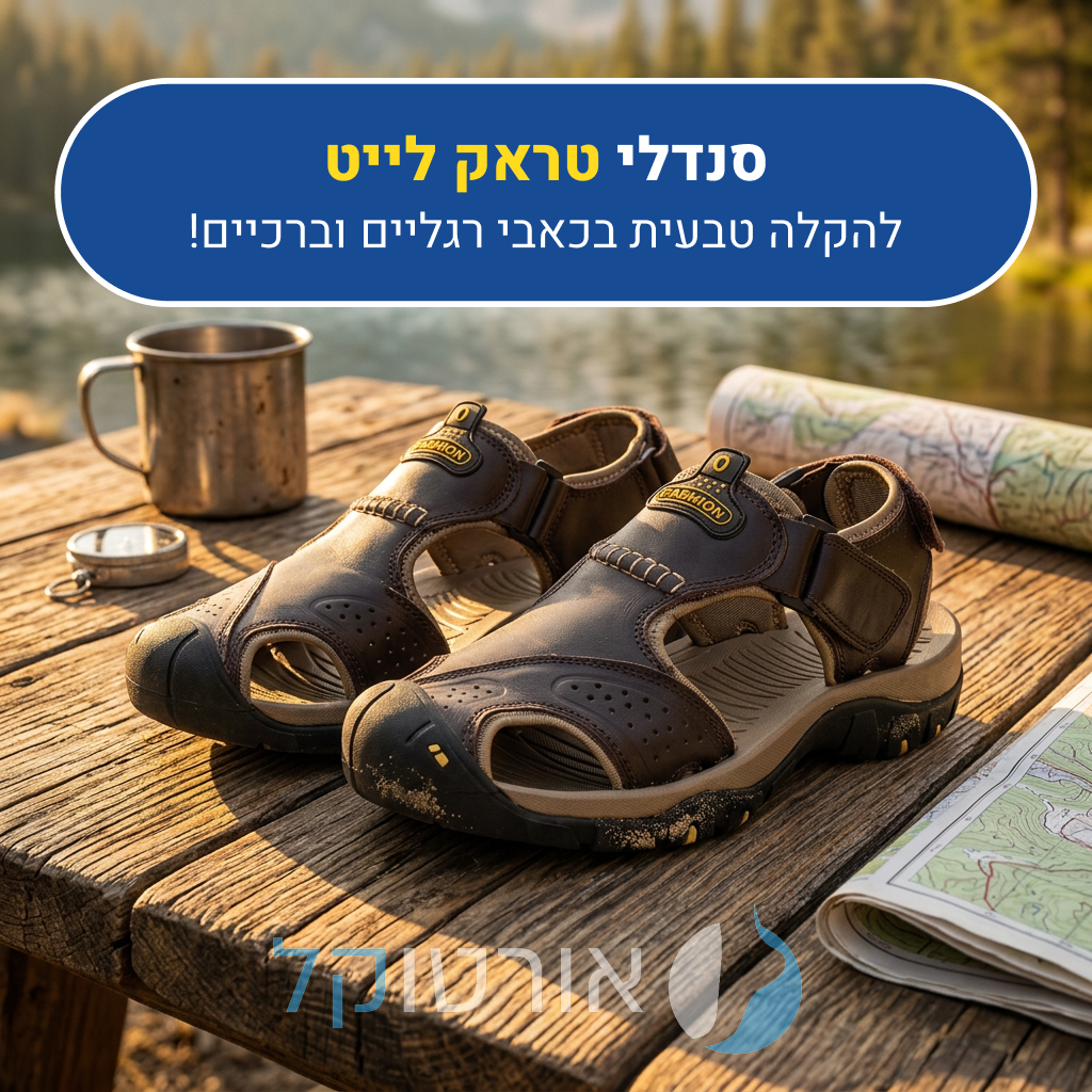 OrtoKal Track Light Sandals - Orthopedic Leather Sandals for Foot Pain Relief & Travel