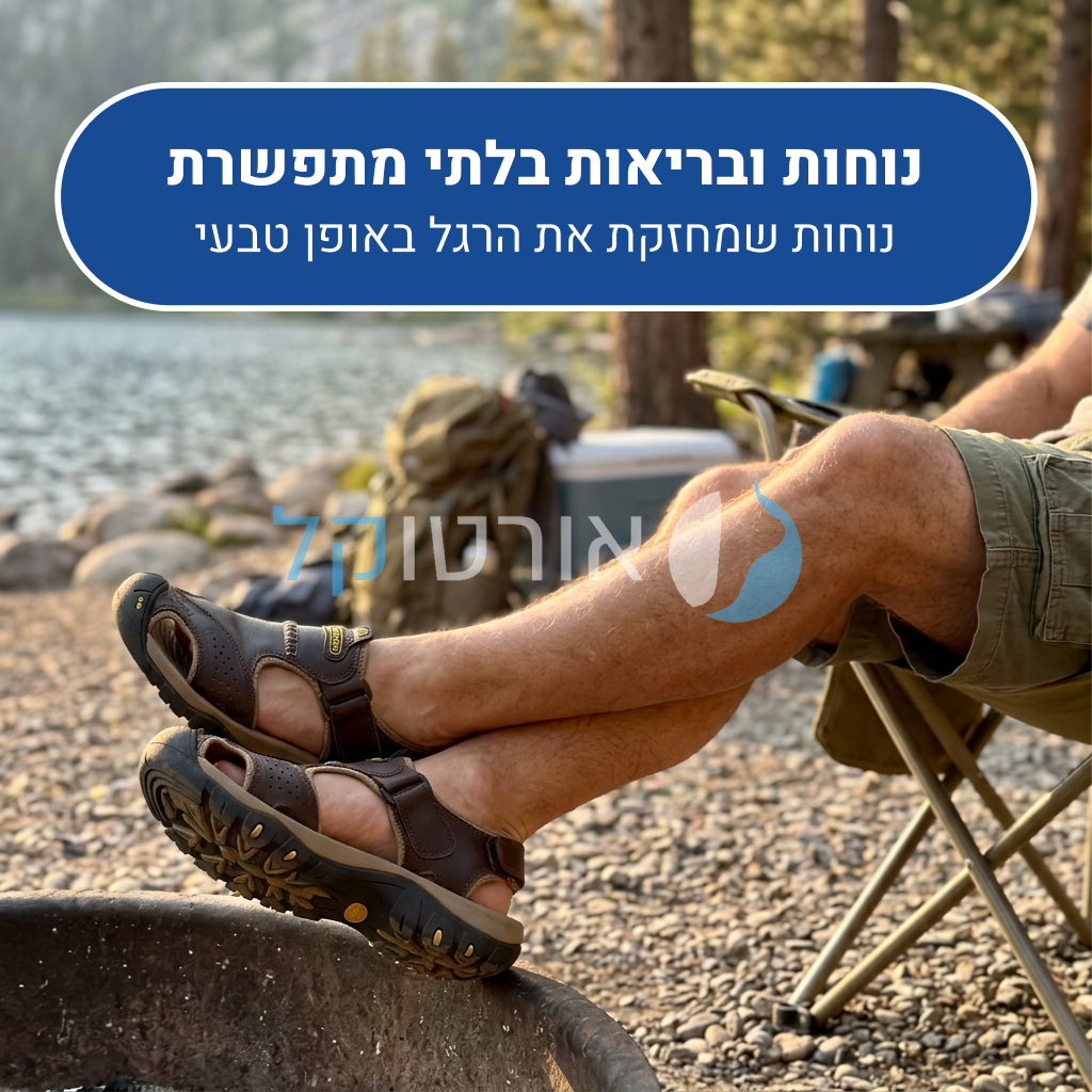 OrtoKal Track Light Sandals - Orthopedic Leather Sandals for Foot Pain Relief & Travel