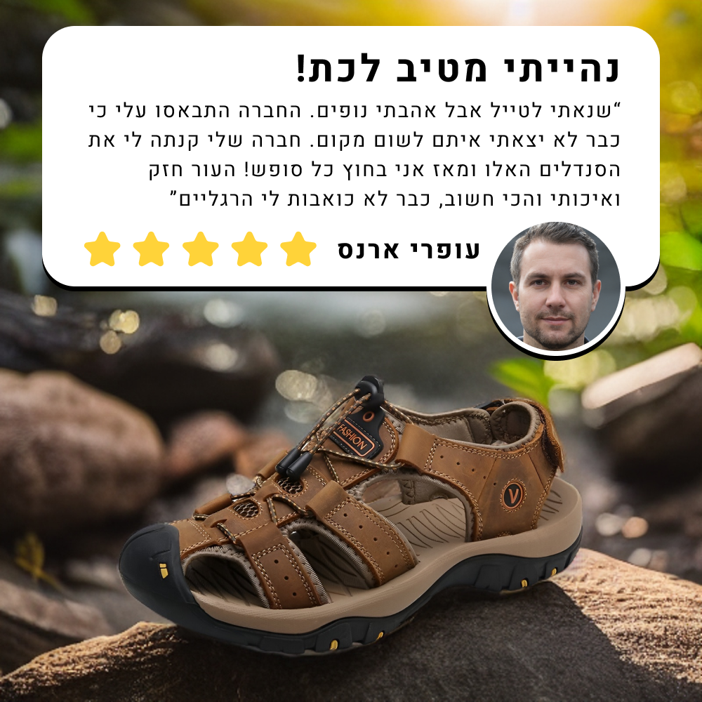 OrtoKal Pro Max Sandals - Orthopedic Leather Sandals for Foot Pain Relief & Travel