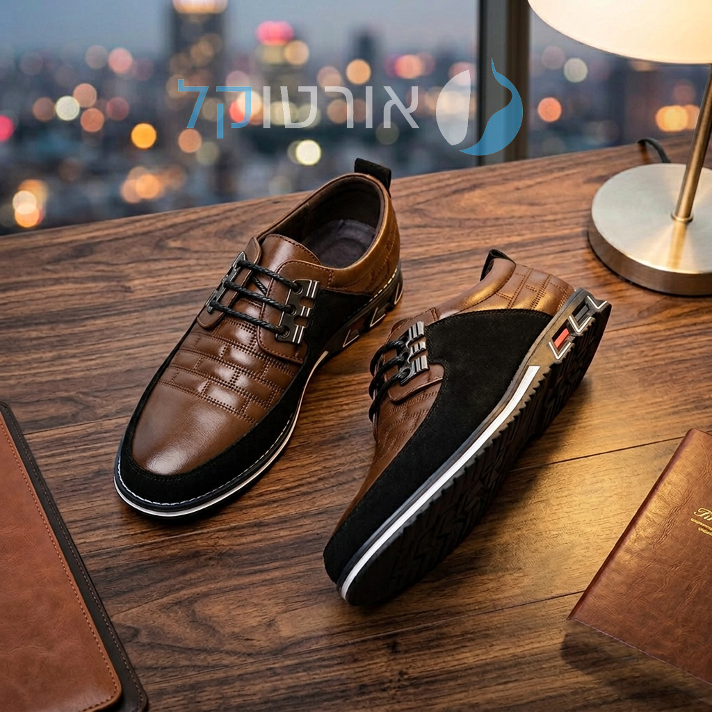 OrtoKal Class Plus - Orthopedic Leather Shoes for Pain Relief