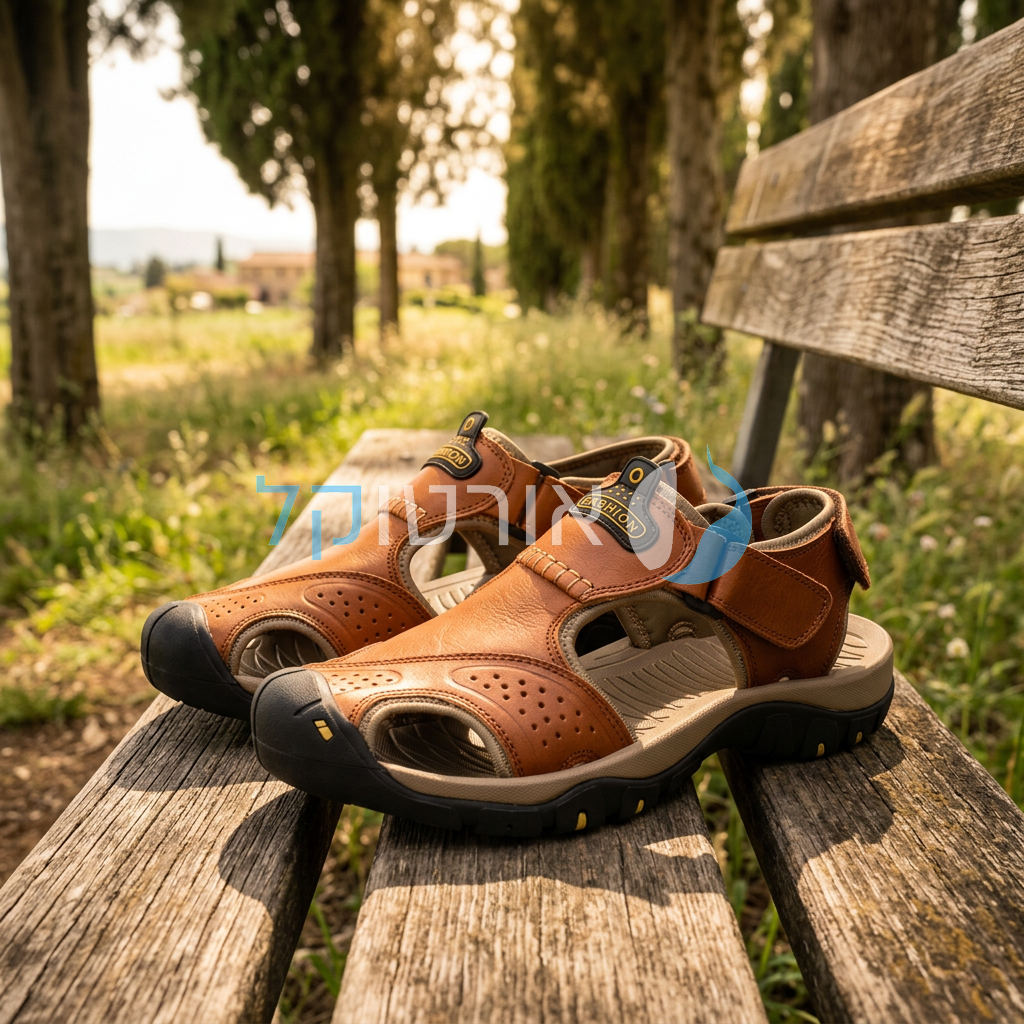 OrtoKal Track Light Sandals - Orthopedic Leather Sandals for Foot Pain Relief & Travel