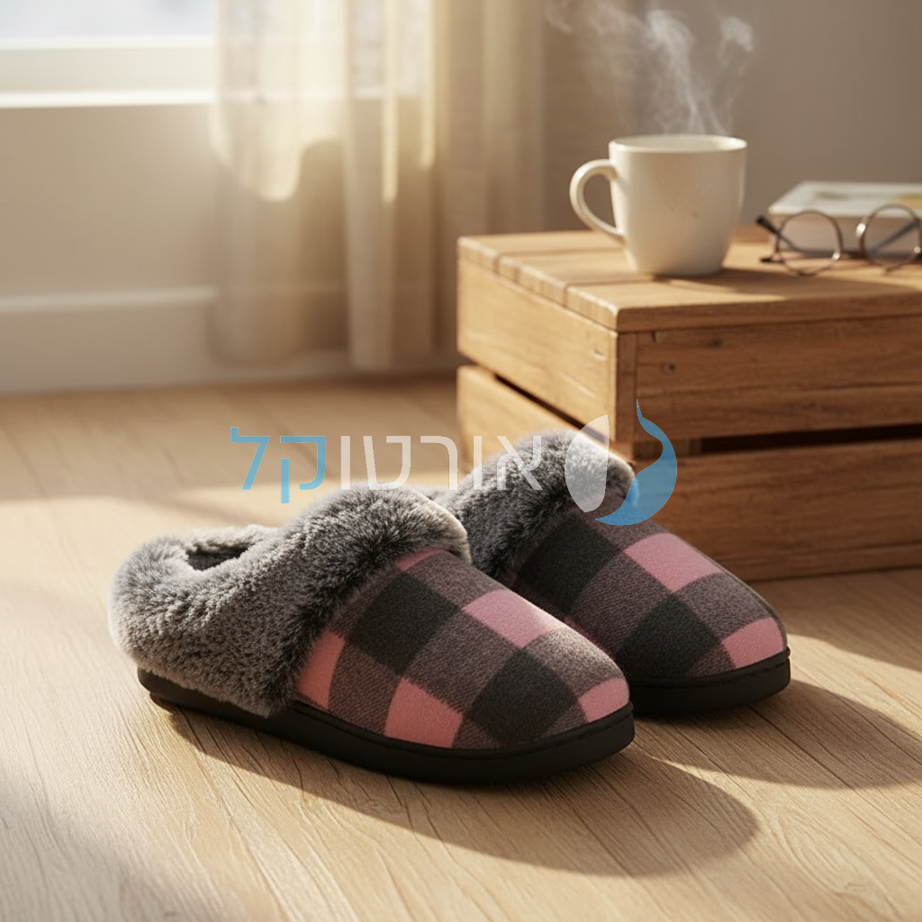 OrtoKal Retro Home - Orthopedic Winter House Shoes for Pain Relief & Warmth