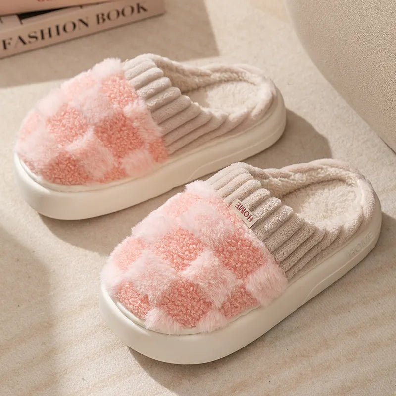 OrtoKal Knit Home - Knitted Fur-Lined House Shoes for a Warm, Pain-Free Winter