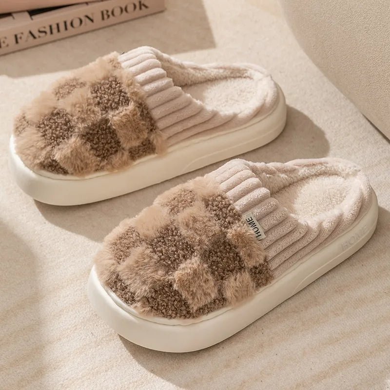 OrtoKal Knit Home - Knitted Fur-Lined House Shoes for a Warm, Pain-Free Winter