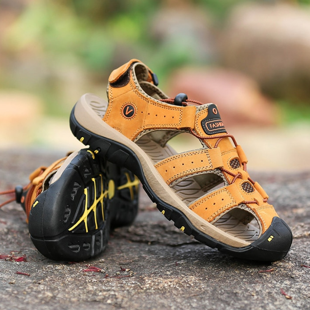 OrtoKal Pro Max Sandals - Orthopedic Leather Sandals for Foot Pain Relief & Travel